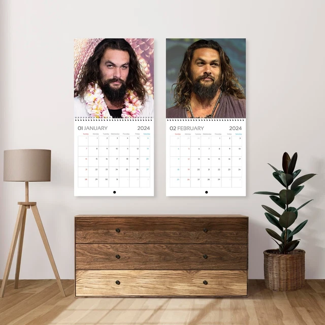 JASON MOMOA CALENDAR 2024, Jason Momoa 2024 Celebrity Wall Calendar £23