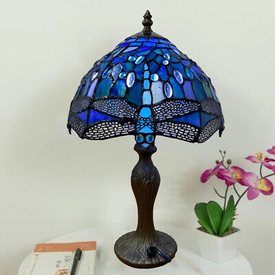 Tiffany Style Stunning Quality Hand Crafted 10" Glass shade Table/Desk Lamps UK