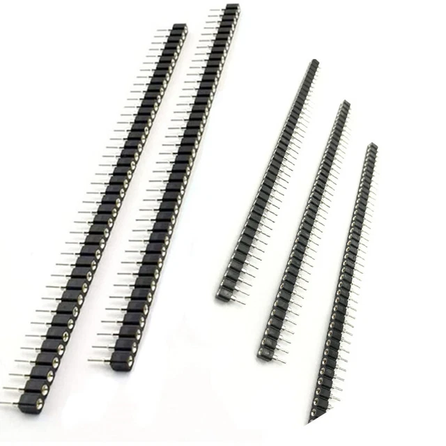 Header Socket 2.54mm Single gold plated Female Pin Row Round 5Pcs 40Pin