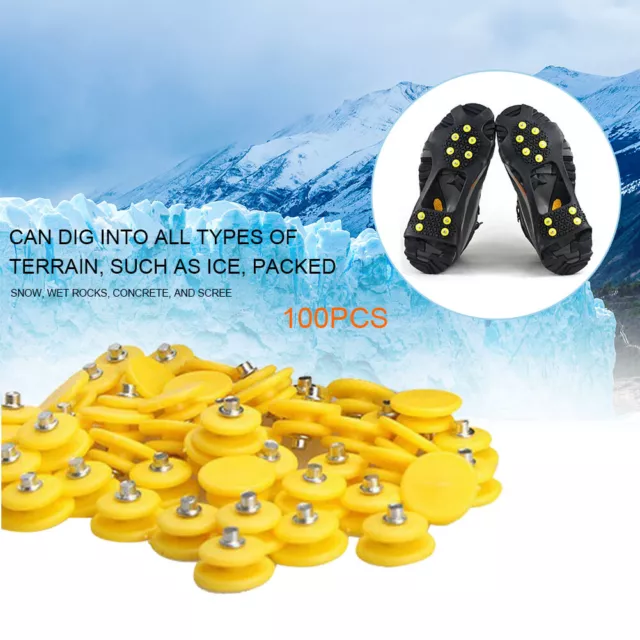 Winter Replace Climbing Crampons Shoe Spike Shoe Grippers Cleats Teeth Nail