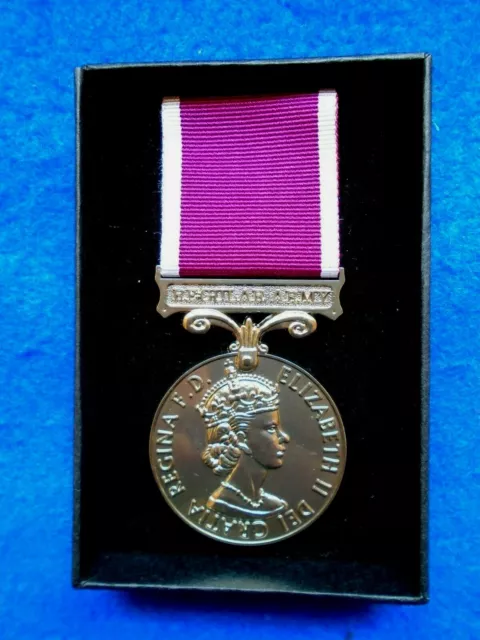 Erii Army Lsgc Long Service Good Conduct Regular Army Full Size Medal, Box Repro