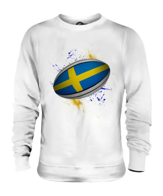 Sweden Rugby Ball Splatter Unisex Sweater  Top Gift World Cup Sport