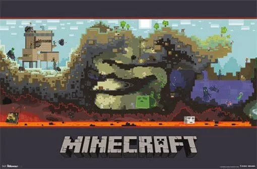 MINECRAFT POSTER Amazing Video Game Image RARE HOT NEW 22x34