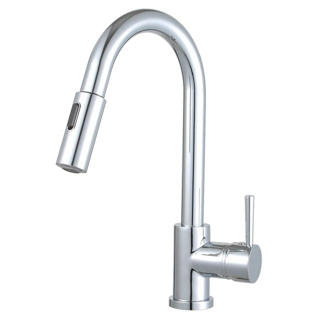 Morgana 16" Single Handle Pull Down Standard Kitchen Faucet Polished Chrome