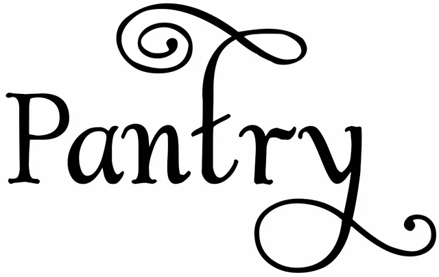 PANTRY Vinyl Decal Sticker - Kitchen Food Provisions Linens Door Label