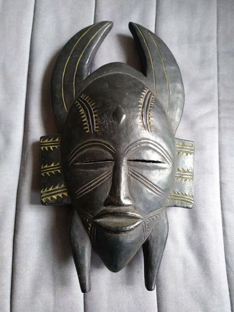 Horned Senufo Mask from Ivory Coast, Baule / Boule Tribe, Alva reproduction