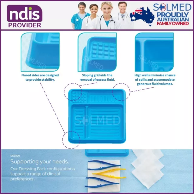 10 Packs Basic Medical First Aid Wound Dressing Pack Sterile (New Design) 2