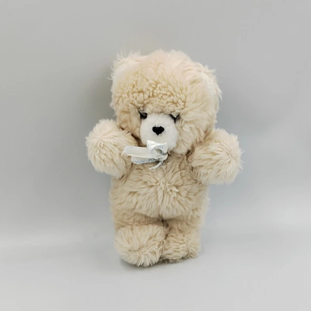Ancienne peluche ours beige blanc NOUNOURS - 32612