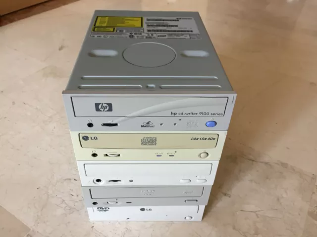 lot of 5 IDE CD/DVD ROM for parts or to repair