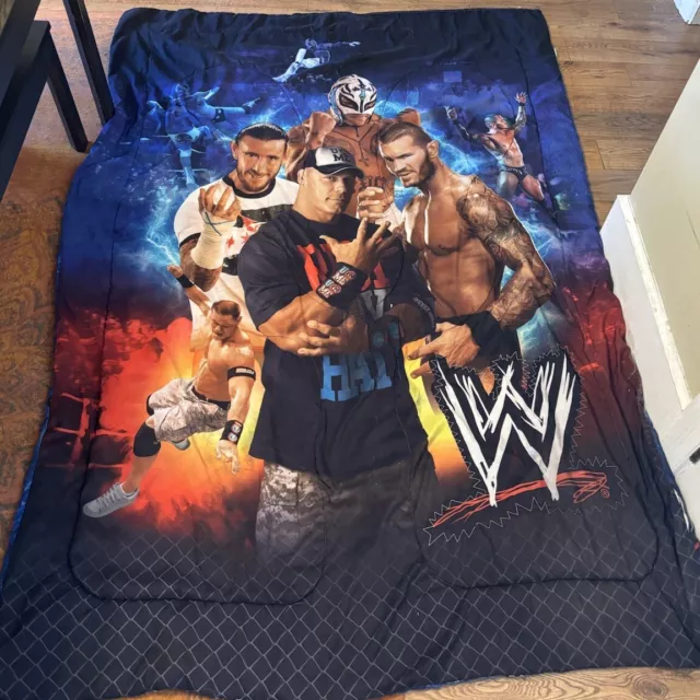 WWE CM Punk Rey Mysterio John Cena Randy Orton Twin Comforter 2012 Wrestling 82”