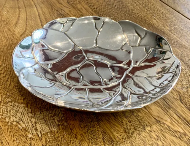 BEAUTIFUL - Tiffany Sterling Silver Cabbage/Lettuce Leaf Plate