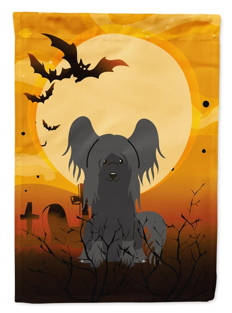 Halloween Chinese Crested Black Flag Garden Size BB4378GF