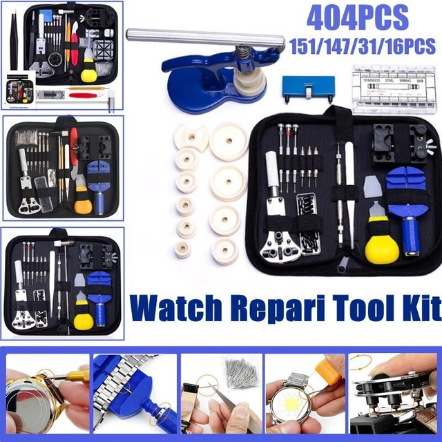 Watch Band Case Remover Opener Holder Wrench Screwdriver Repair Tool Kit