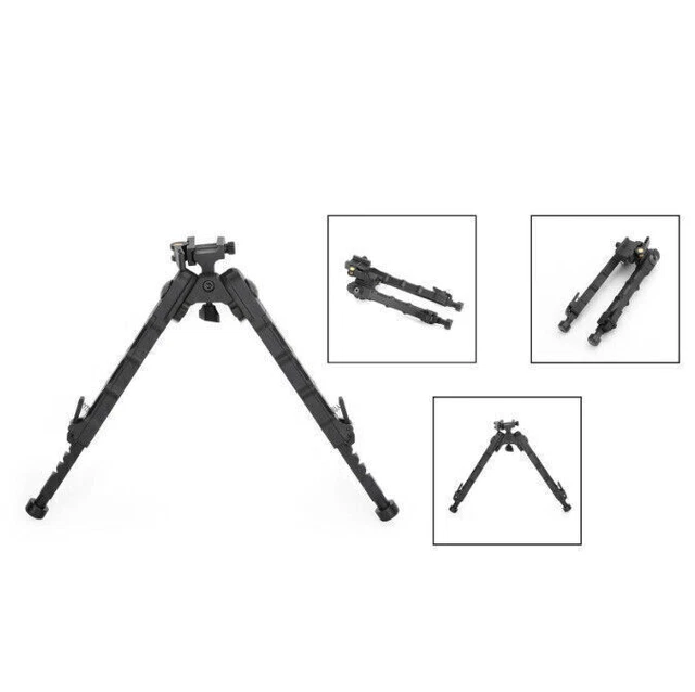 Bipied Tactique, bipied Picatinny 6,5-9 Pouces avec Support de Levier CNC QD, Conception légère et Stable, Rotation réglable de bipied à 360 degrés, avec Joystick ADM