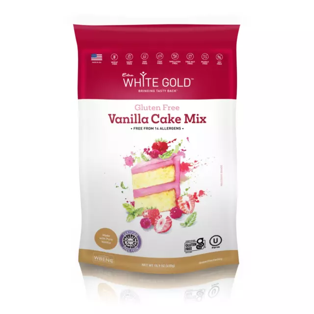 Extra White Gold Gluten Free Vanilla Cake Mix 15.9 Ounces