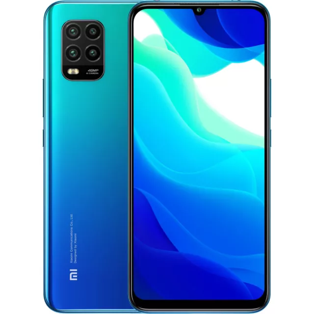 Xiaomi Mi 10 Lite 5G 128GB Aurora Blue NEU Dual SIM 6,57" Smartphone Handy OVP