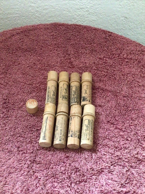Vintage Lot 9 Boye Brand Wooden Holder Tubes & 27 Sewing Machine Needles + Lid