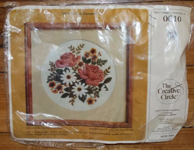 Preloved The Creative Circle Kit Number 0610 Classic Bouquet Embroidery