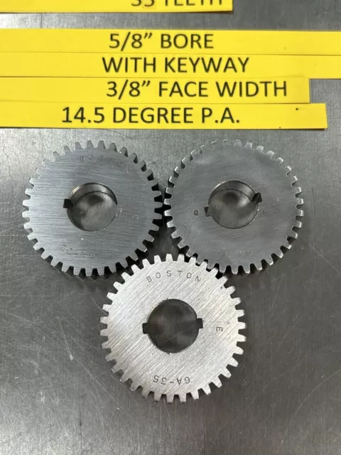 Qty 1 Boston Gear Ga35 Steel Change Gear 20 Pitch 35 Teeth 5/8” Bore 1/8” Keyway