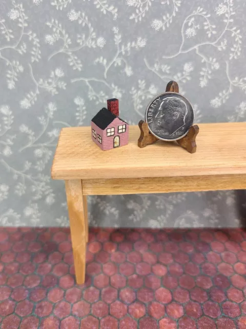 Vintage OOAK Wood Dollhouse 1:12 Miniature Home Decor for table shelf or display