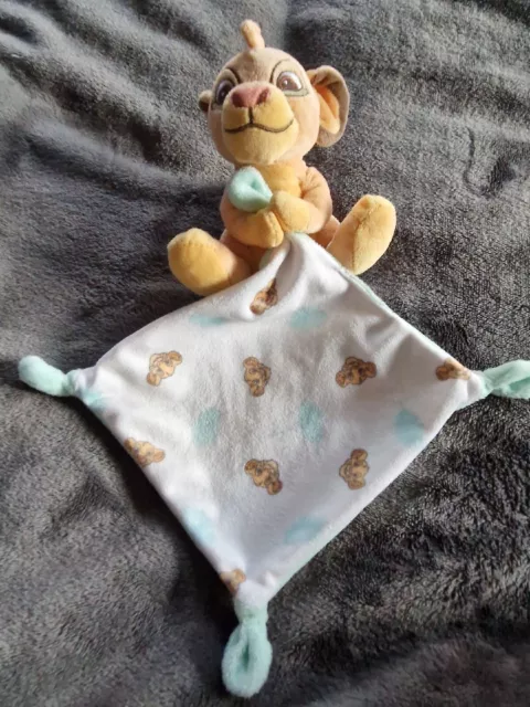 Doudou Disney Baby Peluche Roi Lion Mouchoir Imprimé Simba Neuf