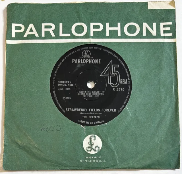 The Beatles - Strawberry Fields Forever Penny Lane 7" Parlophone R 5570 1967