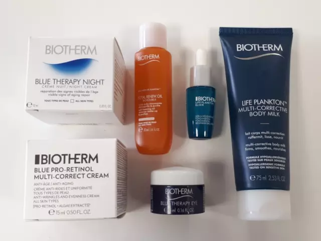 BIOTHERM Pack de 6 produits Crème anti rides, Crème de nuit, lait corps etc/EBRD