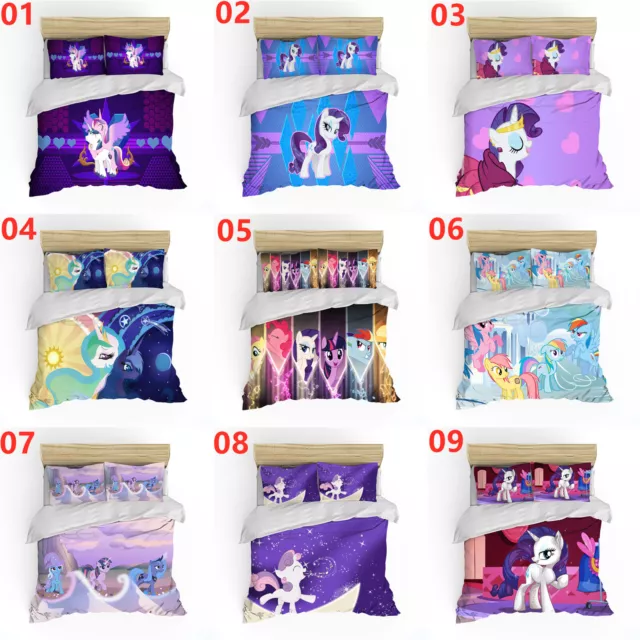 My Little Pony Doona Duvet Quilt Cover Set Single Double Queen King Size Bed