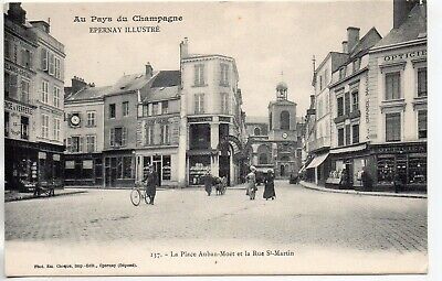 Epernay-marne-CPA 51 - the streets-place auban moet-shops