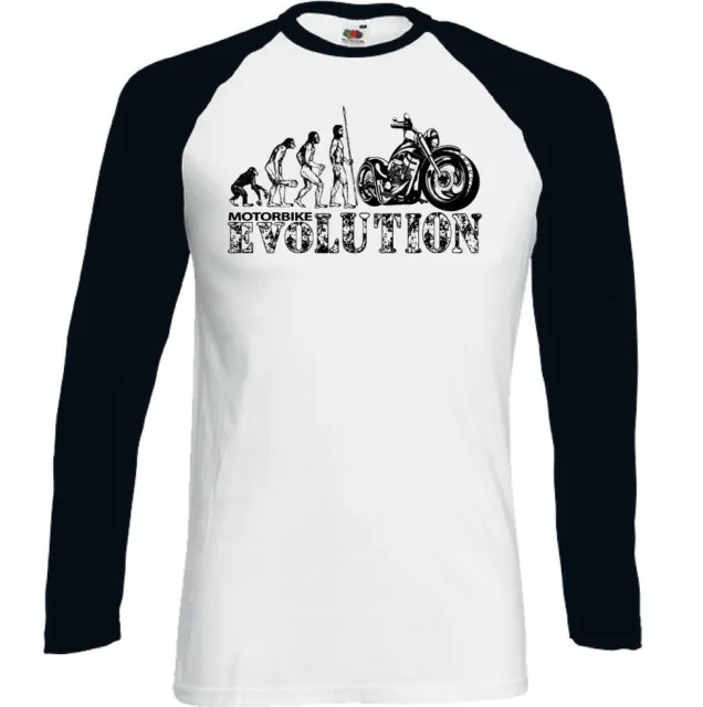 Moto Evolution Divertente da Uomo T-Shirt Motocicletta Moto