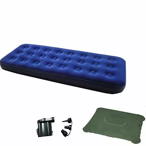 Zaltana Single Size Air Mattress with DC air Pump and Pillow