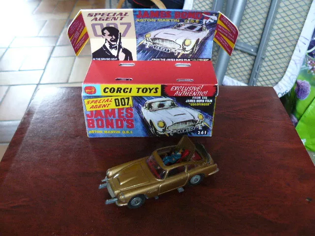 CORGI TOYS ANCIEN ASTON MARTIN DB 5 JAMES BOND au 1/43 ème RARE  DINKY TOYS