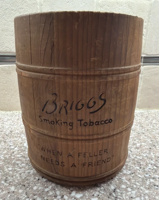 BRIGGS SMOKING TOBACCO Wood Barrel Humidor 