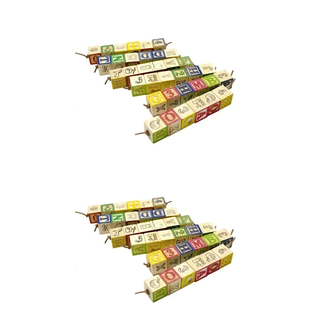 2x Papagei Käfig Spielzeug Vogel Barsch Stehen Papagei Kauen Block 10