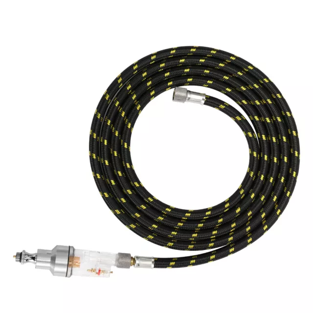 1.8m/5.9ft Nylon Braided Airbrush Hose 1/8" Interface Oil-water Separator Y9H3