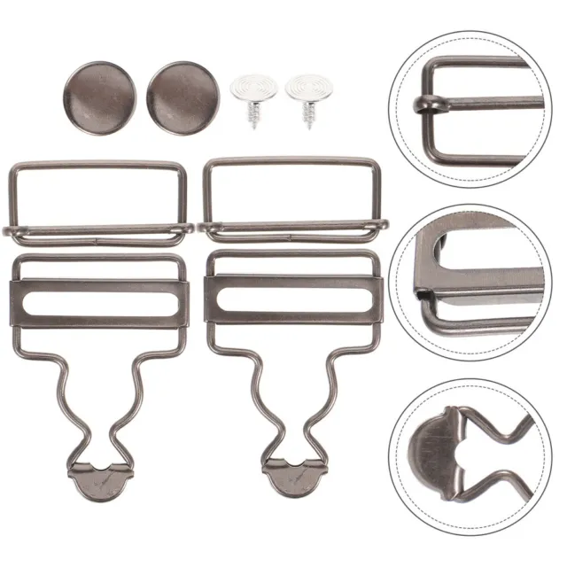 8 SETS OVERALL Clips Suspender Buttons Replacement Buckles Clothing £7.92 -  PicClick UK