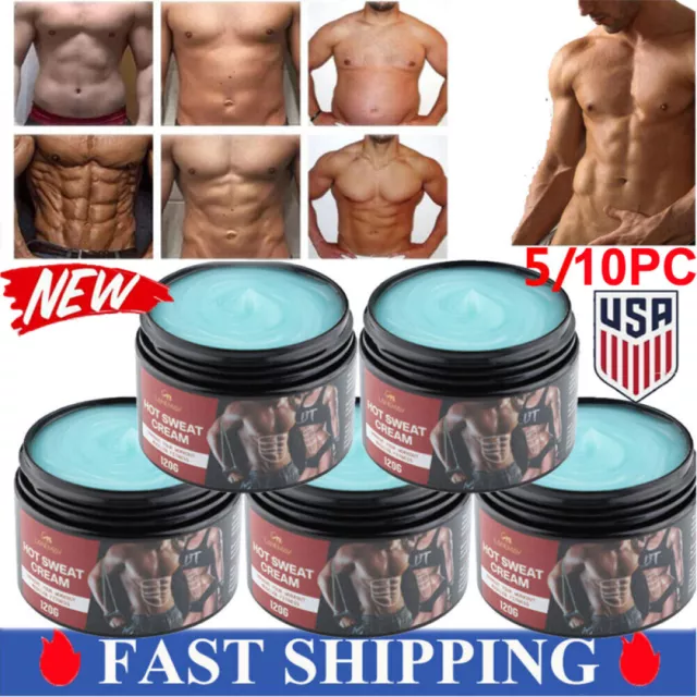 1-10pcs Hot Cream Fat Burner Loss Weight Belly Slimming Fitness Body Sweat Gel