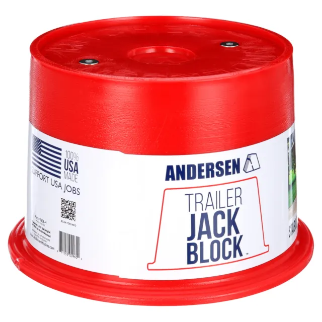 Andersen Manufacturing Red Trailer Jack Block with Magnets 3608-M