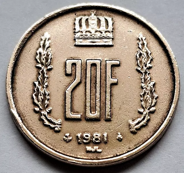 Luxemburg 20 Francs 1981, Alu-Bronze, ss+