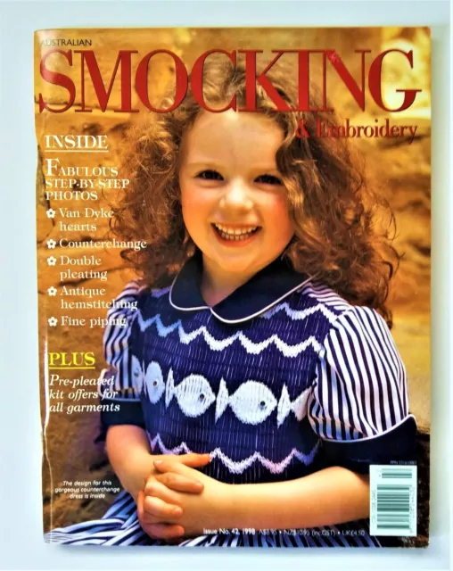 Australian Smocking Embroidery Magazine 42 March 1998 dress baby Irish patterns