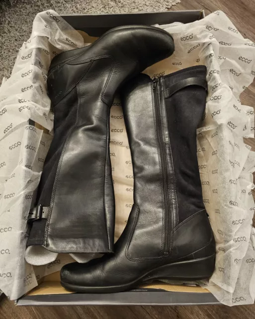 ECCO SKYLER KNEE High Boots Shoes Womens Size 8 US 39 EU Black
