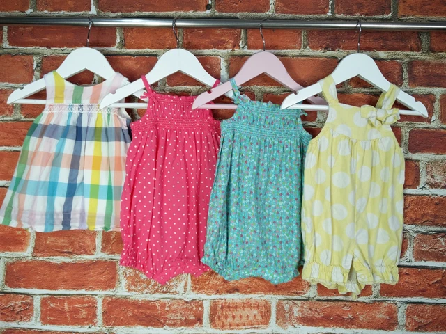 Pacchetto Bambina Età 3-6 Mesi Next Gap H&M Romper Tuta Da Gioco Estate Neonato 68Cm