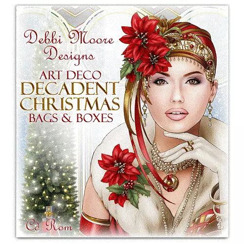Debbi Moore Designs Art Deco Decadent Christmas Bags & Boxes CD Rom (326549)