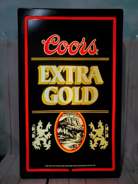Vintage Coors Extra Gold Light Up Box 1985 Beer Sign 26x16” -Working Condition!