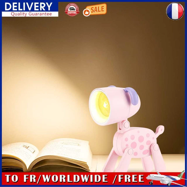 Animal Bedroom Lamp Adjustable Lamp for Room Decoration (Spotted Dog Pink)