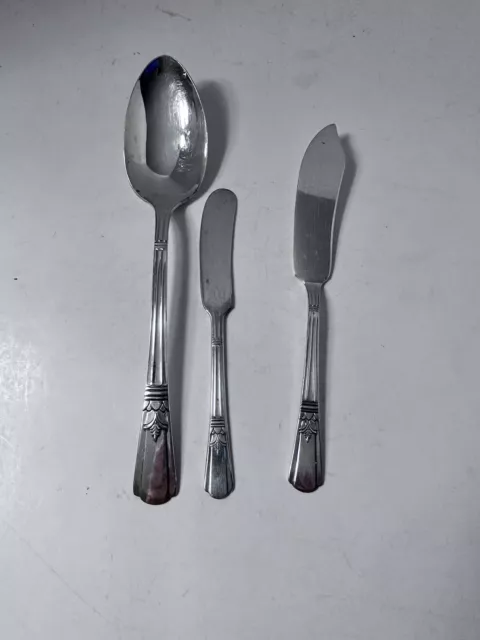 Court Silverplate 3 Piece Set International Silver Flatware