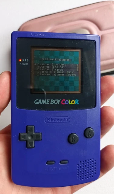 Lot Console GAME BOY COLOR violette bleu violet en très bon état gameboy sacoche