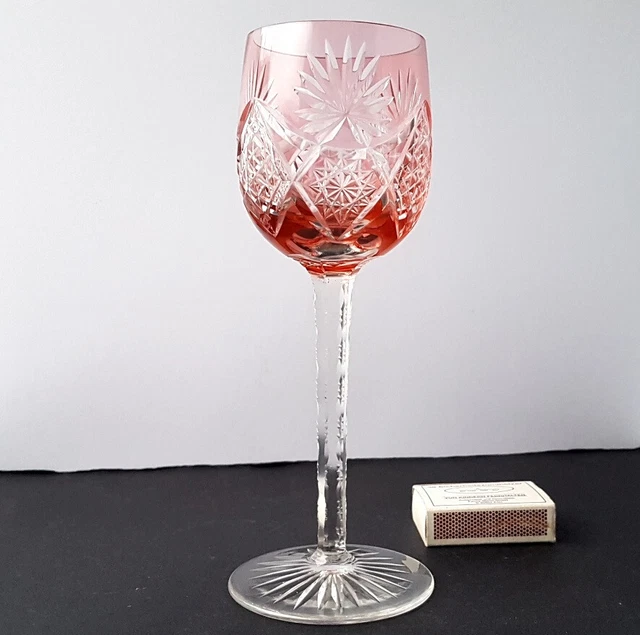 Verre à Vin Stängelglas Émail Ponçage à la Main Val St Lambert Um 1900 L852