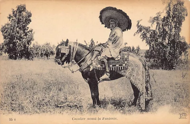 Tunisie - Cavalier avant la Fantasia - Ed. Neurdein ND Phot. 55T