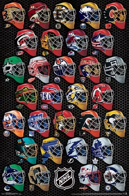 NHL HOCKEY UNIVERSE Team Logos All 32 Teams 22x34 Wall POSTER